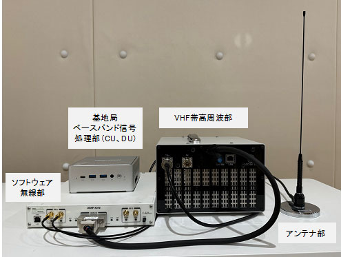 VHF帯におけるソフトウェア無線技術を用いた超広域小型自営系（プライベート）5Gシステムの開発に成功