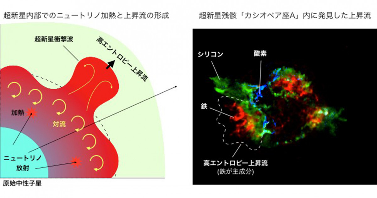 大質量星の超新星エンジンをx線観測で解明 ニュートリノ加熱による高エントロピー上昇流が爆発を後押し 京都大学