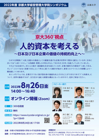 2022年度 京都大学経営管理大学院シンポジウム 京大360°視点 人的資本